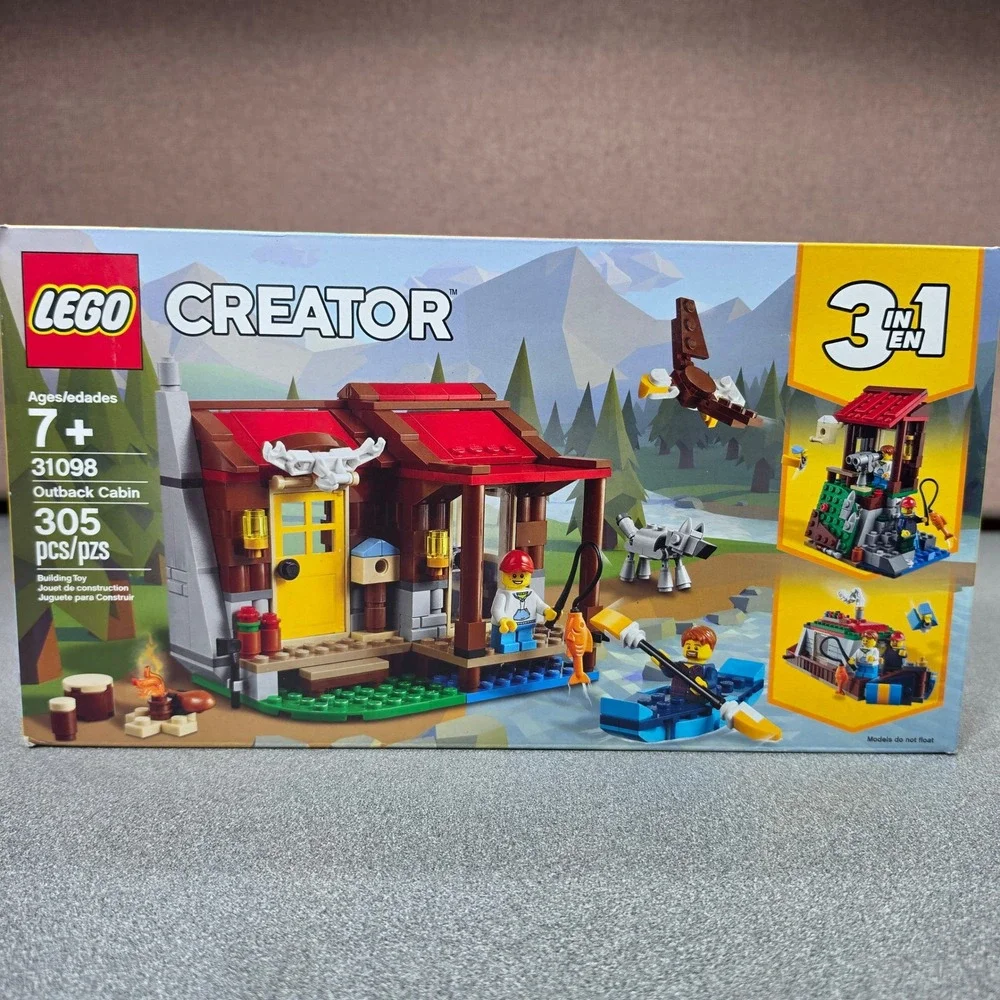 LEGO Creator Outback Cabin 31098 3-in-1 Set 305pc Brown New Sealed Building Toy